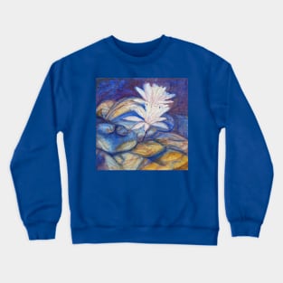 Lilies in the Blue Crewneck Sweatshirt